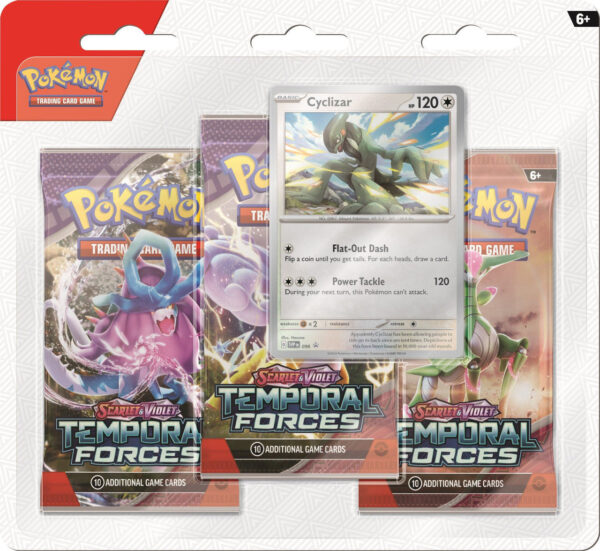 Pokemon TCG Scarlet & Violet 5 Temporal Forces 3-Pack Blister - Image 3