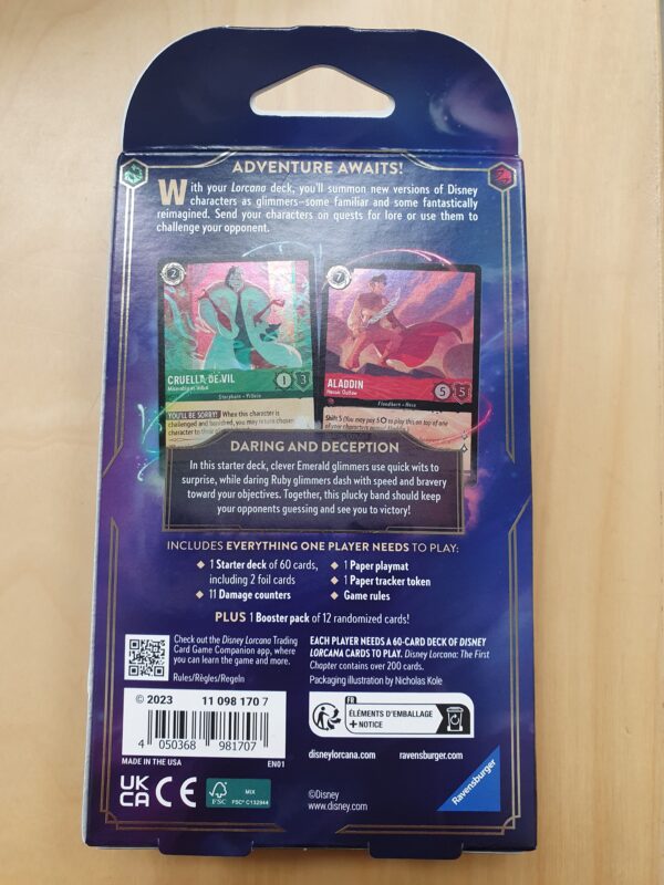Disney Lorcana TCG: The First Chapter Starter Deck - Daring And Deception - Image 3