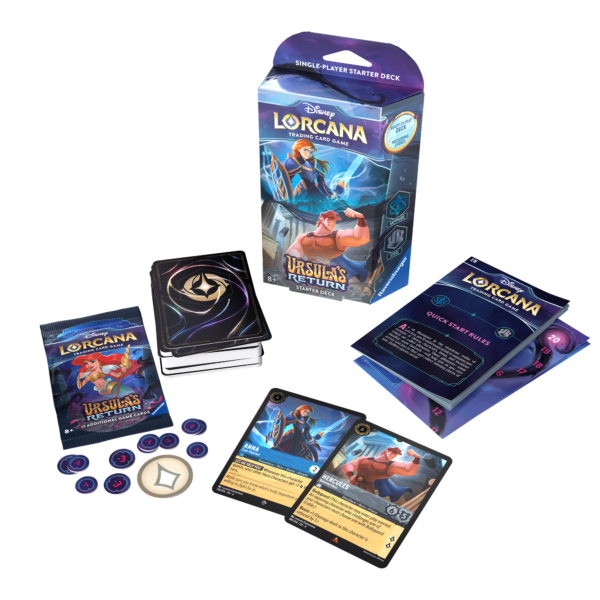 Disney Lorcana TCG: Ursula's Return Anna & Hercules (Sapphire / Steel) Starter Deck - Image 2