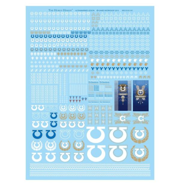 Horus Heresy Ultramarines Legion Transfer Sheet