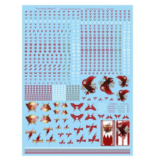 Horus Heresy White Scars Legion Transfer Sheet