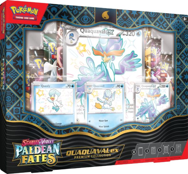 Pokemon TCG Scarlet & Violet Paldean Fates Premium Collection Meowscarda/Quaquaval/Skeledirge - Image 3