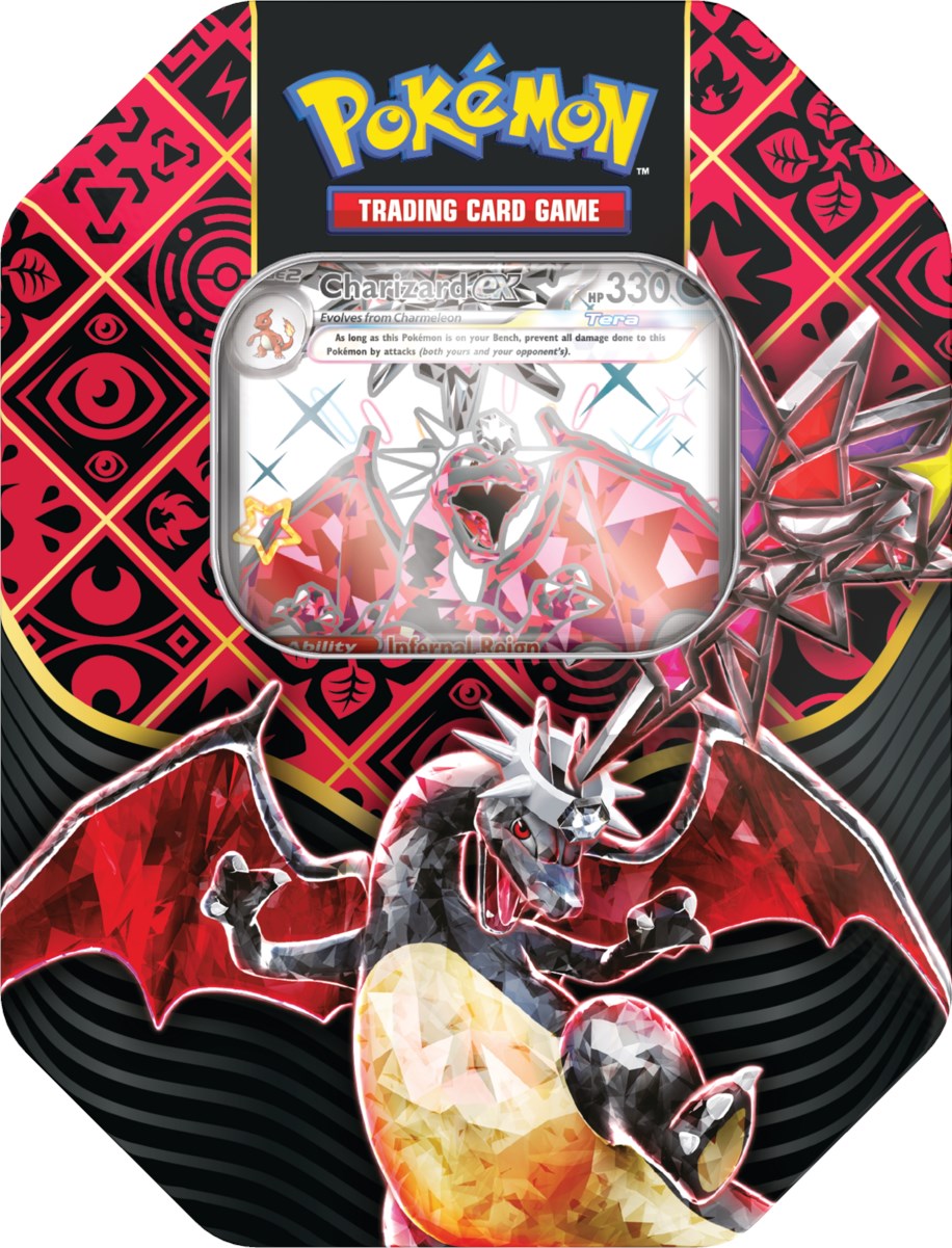 Pokemon TCG Scarlet & Violet Paldean Fates Tin Great Tusk/Iron Treads/Charizard - Image 4