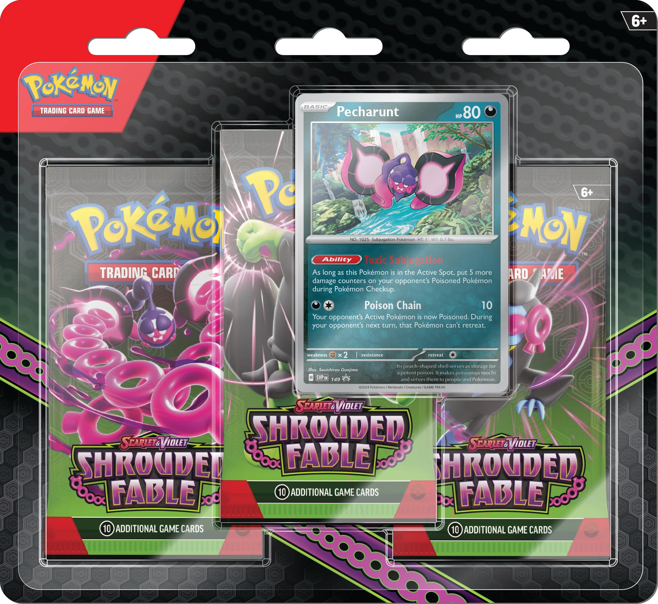 Pokemon TCG Scarlet & Violet 6.5 Shrouded Fable 3 Pack Blister