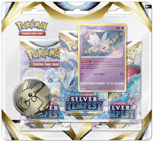 Pokemon TCG Sword & Shield 12 Silver Tempest 3 Pack Blister - Image 3