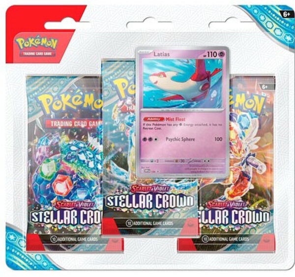 Pokemon TCG Scarlet & Violet 7 Stellar Crown Elite 3-Pack Blister - Image 3