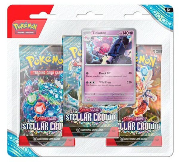 Pokemon TCG Scarlet & Violet 7 Stellar Crown Elite 3-Pack Blister - Image 2
