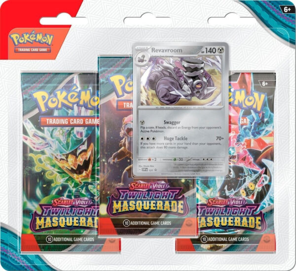Pokemon TCG Scarlet & Violet 6 Twilight Masquerade 3-Pack Blister - Image 3