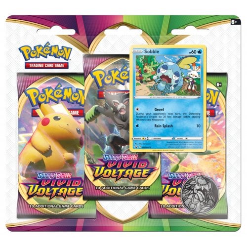 Pokemon TCG Sword & Shield Vivid Voltage 3-Pack Booster Blister - Image 2