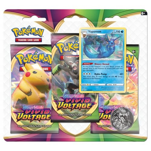 Pokemon TCG Sword & Shield Vivid Voltage 3-Pack Booster Blister - Image 3