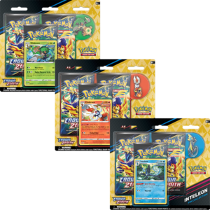 Pokemon TCG Sword & Shield 12.5 Crown Zenith Pin Collection Rillaboom, Cinderace or Inteleon