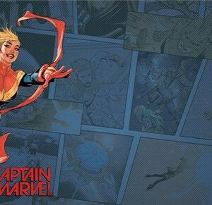 Marvel Champions Captain Marvel Game Mat